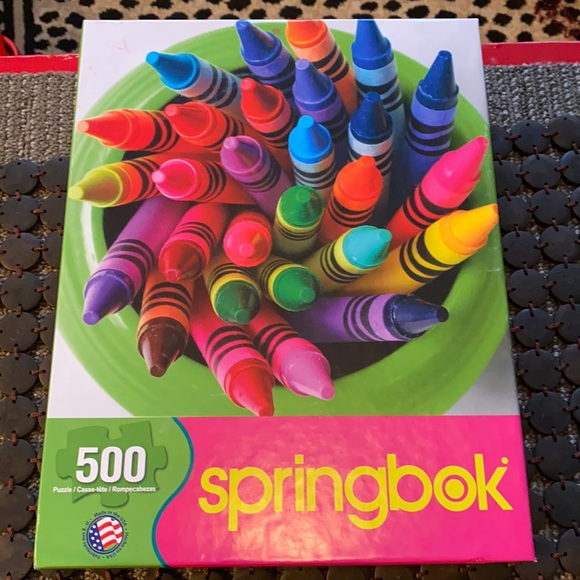 Twist of Color Springbok Puzzles 500 piece puzzle multi color crayons - Picture 1 of 13